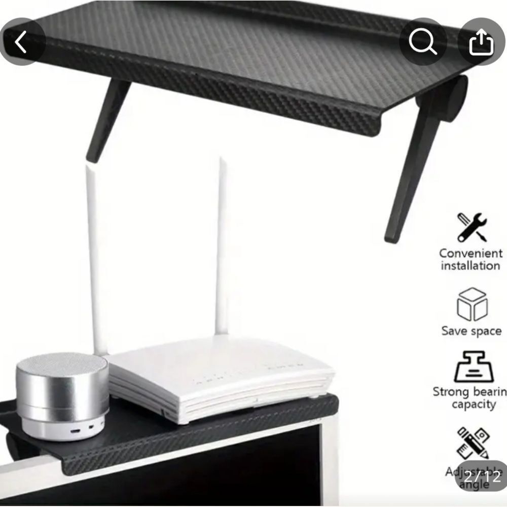 Black Adjustable accessory stand
